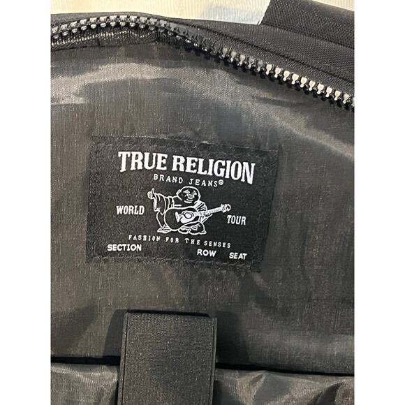 True Religion World Tour Black Poly Canvas Backpack - Picture 4 of 5